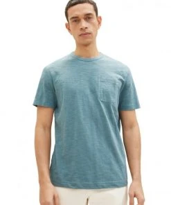 Tom Tailor T-Shirt Halbarm Basic Crewneck T-shirt, Deep Bluish Green -Lloyd Gürtel Shop b82ad861 9336 4886 a814 a32c90d8c554aymT2KE6bATes 600x600