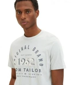 Tom Tailor T-Shirt Halbarm Striped T-shirt With Print, Ice Blue Offwhite Finestripe -Lloyd Gürtel Shop b82ad861 9336 4886 a814 a32ca061d416 600x600