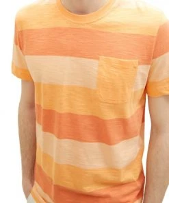 Tom Tailor T-Shirt Halbarm Color Block Crewneck T-shirt, Washed Out Orange Blockstripe -Lloyd Gürtel Shop b82ad861 9336 4886 a814 a32cf857365cDKdNpwLkpPMm3 600x600