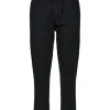 Selected Hose SLHSLIMTAPE-BRODY 172 LINEN PANTS N, Black
