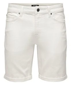 Only & Sons Shorts ONSPLY LIFE REG TWILL 4451 SHORTS, White