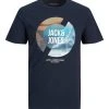 Jack & Jones T-Shirt Halbarm JJTRESOR TEE SS CREW NECK, Sky Captain