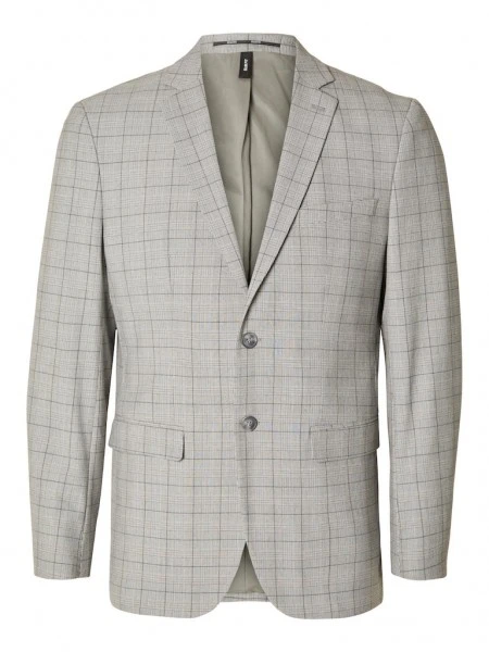 Selected Anzug Sakko SLHSLIM-LIAM LT GREY CHK BLZ FLEX B, Light Grey Melange/grey 1 Selected Anzug Sakko SLHSLIM-LIAM LT GREY CHK BLZ FLEX B, Light Grey Melange/grey
