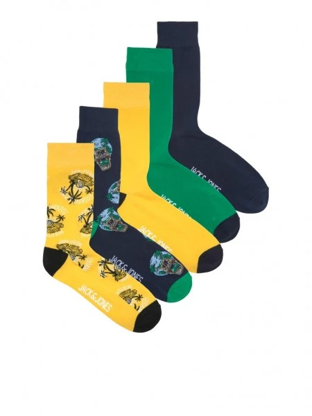 Jack & Jones Strümpfe JACPARADISE SOCKS 5 PACK, Solar Power/Navy Blazer - Lush Mead 1 Jack & Jones Strümpfe JACPARADISE SOCKS 5 PACK, Solar Power/Navy Blazer - Lush Mead