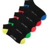Jack & Jones Strümpfe JACCOLORFUL SHORT SOCKS 5 PACK, Black/Black - Black - Black - Black