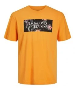 Jack & Jones T-Shirt Halbarm JORFLORES TEE SS CREW NECK, Black