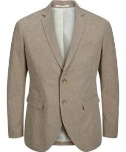 JACK&JONES Premium H-Blazer JPRRIVIERA LINEN BLAZER SLIM FIT SN, Beige/SLIM FIT