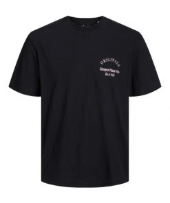 Jack & Jones T-Shirt Halbarm JORLANDSCAPE SS TEE CREW NECK, Black