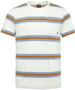 Vanguard T-Shirt Halbarm Short Sleeve R-neck Jersey Structu, Blanc De Blanc