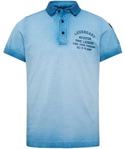 PME Legend Polo Halbarm Short Sleeve Polo Light Pique Cold, Cendre Blue