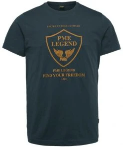PME Legend T-Shirt Halbarm Short Sleeve R-neck Single Jersey, Dark Navy