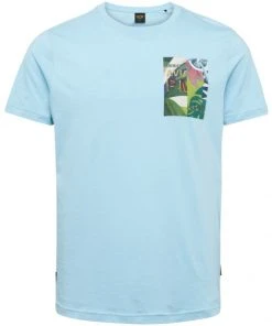 PME Legend T-Shirt Halbarm Short Sleeve R-neck Single Jersey, Airy Blue