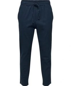 Only & Sons Hose ONSLINUS CROP 0007 COT LIN PNT NOOS, Dark Navy