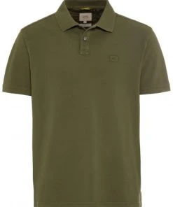 Camel Active Polo Halbarm GMD Polo, Olive Brown