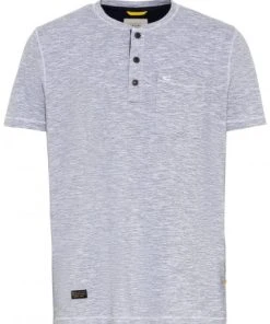 Camel Active T-Shirt Halbarm Henley 1/2Arm, White