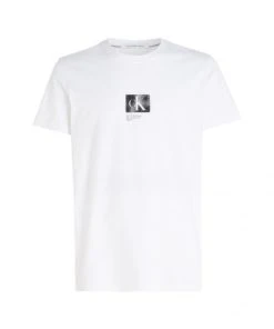 Calvin Klein T-Shirt Halbarm LANDSCAPE BOX BACK GRAPHIC TEE, WHITE