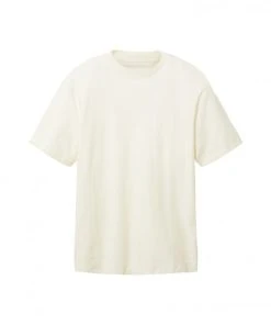 TOM TAILOR Denim T-Shirt Halbarm Relaxed Structured T-shirt, Black