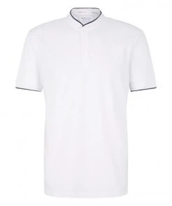 TOM TAILOR Denim Polo Halbarm Polo With Tipping, White