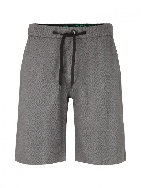 TOM TAILOR Denim Shorts Regular Yarn Dyed Shorts, Black Grey Bean Dobby 1 TOM TAILOR Denim Shorts Regular Yarn Dyed Shorts, Black Grey Bean Dobby