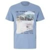 Tom Tailor T-Shirt Halbarm Photoprint Crewneck T-shirt, Greyish Mid Blue