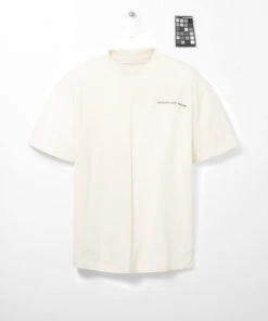 TOM TAILOR Denim T-Shirt Halbarm Relaxed Cutline T-shirt, Wool White