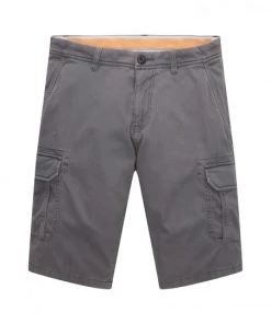 Tom Tailor Hose Regular Printed Cargo Shorts, Grey Diamond Structure