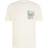 Tom Tailor T-Shirt Halbarm T-shirt With Printed Pocket, Vintage Beige