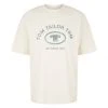 Tom Tailor T-Shirt Halbarm Relaxed Crewneck Logo T-shirt, Vintage Beige