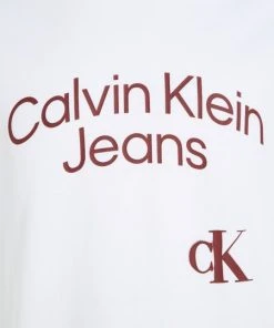 Calvin Klein T-Shirt Halbarm CURVED STACKED LOGO RELAXED TEE, WHITE -Lloyd Gürtel Shop b82ad861 9336 4886 a814 df2b4cbee016 600x600