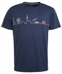 Elkline T-Shirt Halbarm IN 81 TAGEN, Goblinblue