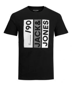 Jack & Jones T-Shirt Halbarm JJJIO TEE SS CREW NECK, Black
