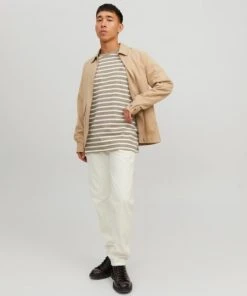 JACK&JONES Premium T-Shirt Halbarm JPRCC BADGE HEAVY TEE STRIPE SS CRE, Beige/AMERICAN FIT -Lloyd Gürtel Shop bf1b6097 9265 e689 a514 fbf5705c4304iCtTp3XWydXdK 600x600