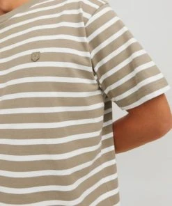 JACK&JONES Premium T-Shirt Halbarm JPRCC BADGE HEAVY TEE STRIPE SS CRE, Beige/AMERICAN FIT -Lloyd Gürtel Shop bf1b6097 9265 e689 a514 fbf57444670d 600x600