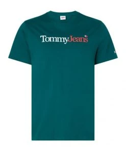 Tommy Jeans T-Shirt Halbarm TJM REG ESSENTIAL MULTI LOGO TEE, GREEN