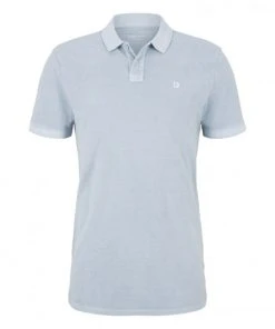 TOM TAILOR Denim Polo Halbarm Garment Dyed Polo, Foggy Blue