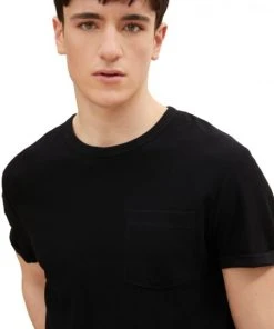 TOM TAILOR Denim T-Shirt Halbarm T-shirt With Pocket And Turnup, Black -Lloyd Gürtel Shop c7d8a4dd d261 09ba 9c14 e879dc2b634b 600x600