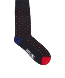 Jack & Jones Strümpfe JACCOLOR DOT SOCK, Black/True Red Dots