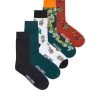 Jack & Jones Strümpfe JACMEXICAN SKULL SOCKS 5 PACK, Red Ochre/Deep Teal - Bright White