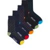 Jack & Jones Strümpfe JACCOLORFUL DOTS SOCK 5 PACK, Black/Navy Blazer - Navy Blazer - N