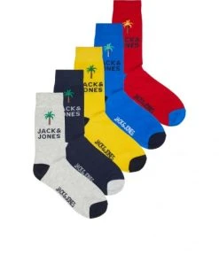 Jack & Jones Strümpfe JACZOEY LOGO SOCK 5 PACK, Electric Blue Lemonade/Solor Power
