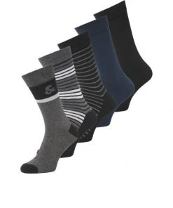 Jack & Jones Strümpfe JACBLACKTONES SOCKS 5 PACK, Black/Black - Black - Black - Black