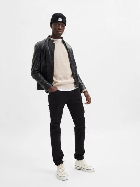 Selected Jeans SLHSLIM-LEON 4001 BLACK ST JEANS J, Black Denim 6 Selected Jeans SLHSLIM-LEON 4001 BLACK ST JEANS J, Black Denim – Bild 6