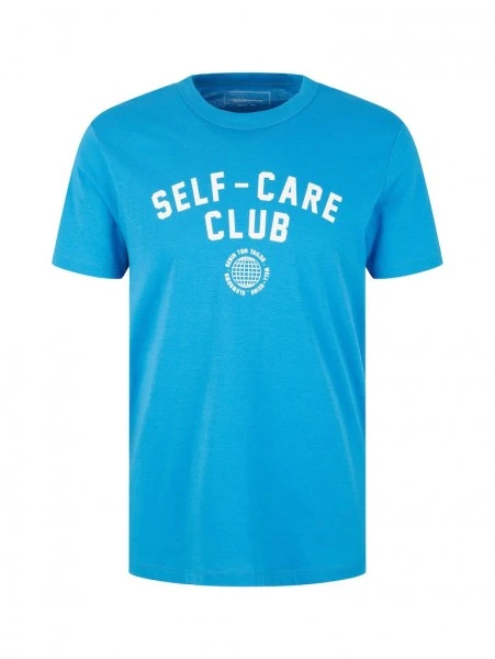 TOM TAILOR Denim T-Shirt Halbarm Printed T-shirt, Sublime Teal Blue 1 TOM TAILOR Denim T-Shirt Halbarm Printed T-shirt, Sublime Teal Blue