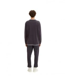 TOM TAILOR Denim T-Shirt Langarm Relaxed Structured Longsleeve, Coal Grey -Lloyd Gürtel Shop ca04ac68 bfe8 44b5 a214 349a182210b8 600x600