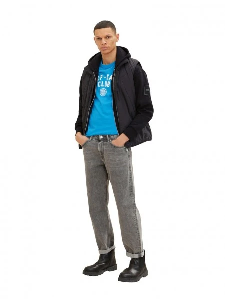 TOM TAILOR Denim T-Shirt Halbarm Printed T-shirt, Sublime Teal Blue 3 TOM TAILOR Denim T-Shirt Halbarm Printed T-shirt, Sublime Teal Blue – Bild 3