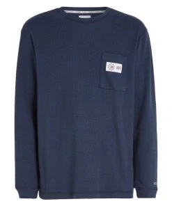 Tommy Jeans T-Shirt Langarm TJM CLSC LS SOFT SNIT, BLUE