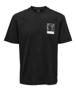 Only & Sons T-Shirt Halbarm ONSFABIAN RLX CITY PHOTOPRINT SS TE, Black