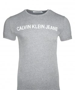 Calvin Klein T-Shirt Halbarm CORE INSTITUTIONAL LOGO SLIM TEE, GREY