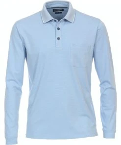 CASAMODA Polo Langarm Polo SNOS, 102 Blau