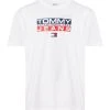 Tommy Jeans T-Shirt Halbarm TJM CLSC ATHLETIC CENTERED LOGO, WHITE